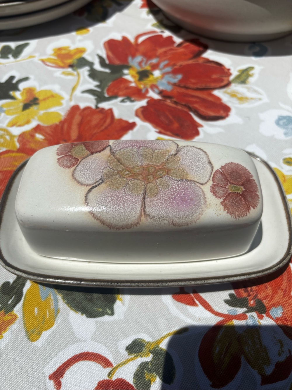 Denby, England, vintage gypsy butter plate with lid. Please see other listings.